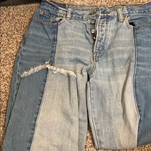 American eagle two toned jeans